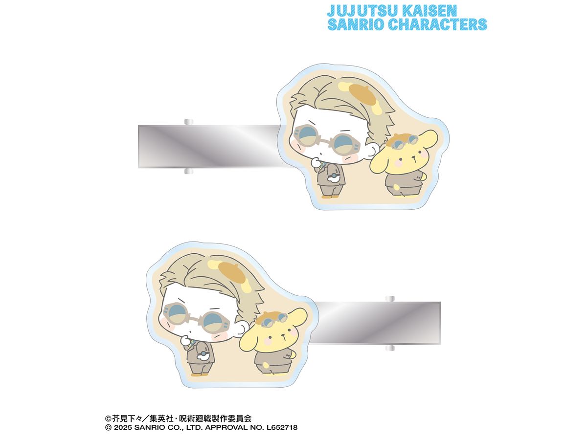 Jujutsu Kaisen x Sanrio Characters: Kento Nanami x Pompompurin Acrylic Hair Clip Set Of 2
