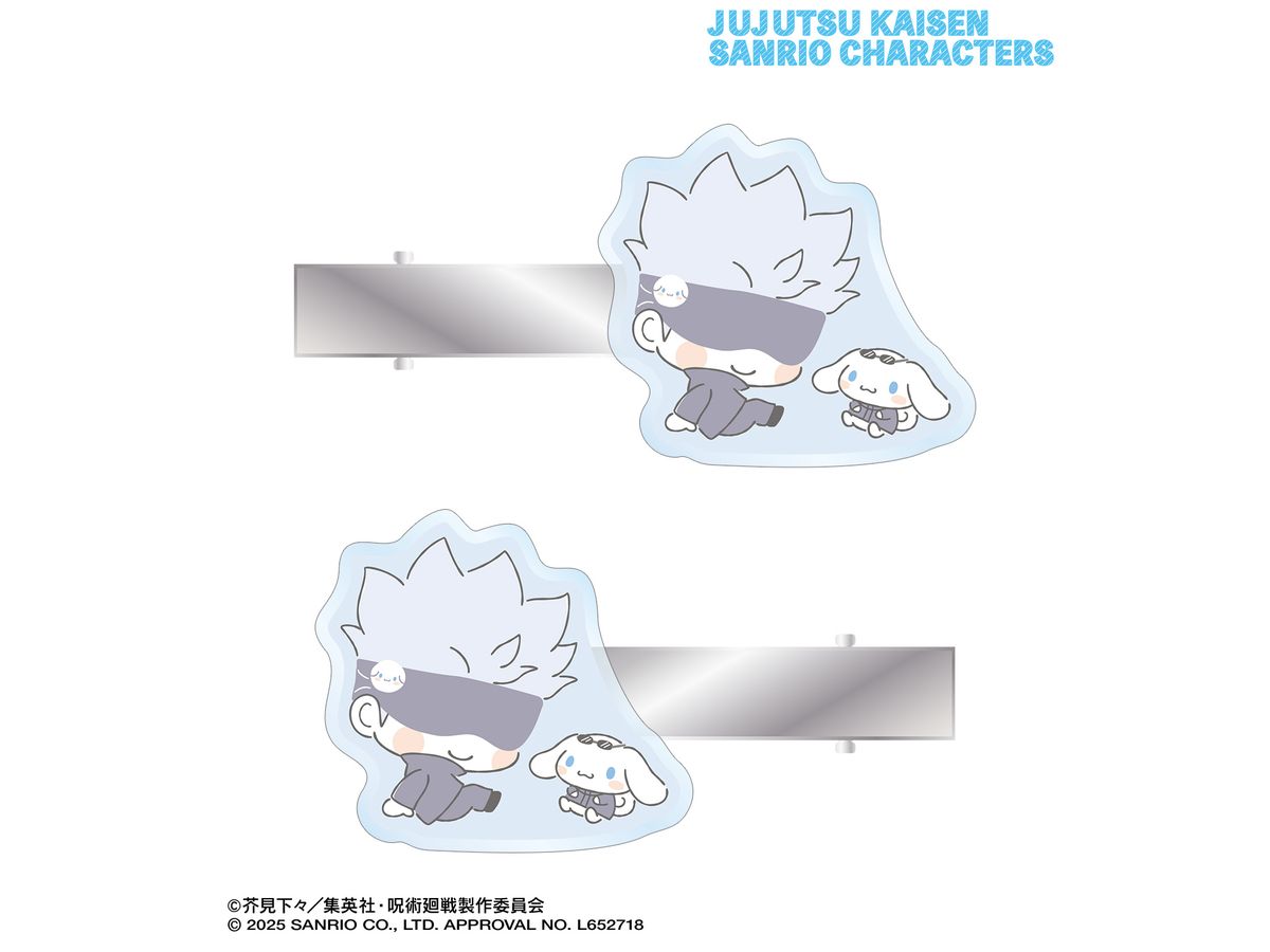 Jujutsu Kaisen x Sanrio Characters: Satoru Gojo x Cinnamoroll Acrylic Hair Clip Set Of 2