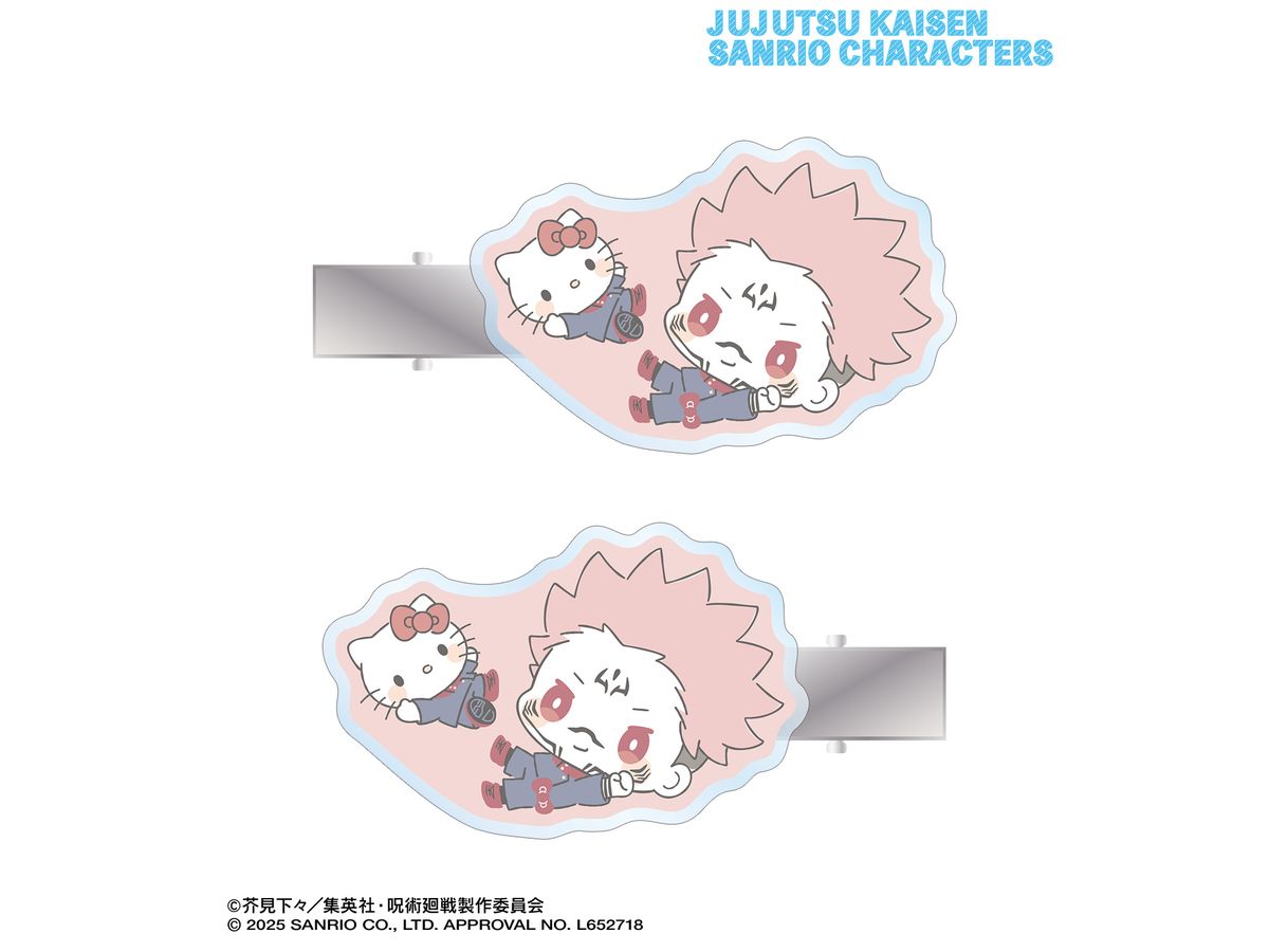 Jujutsu Kaisen x Sanrio Characters: Sukuuna x Hello Kitty Acrylic Hair Clip Set Of 2