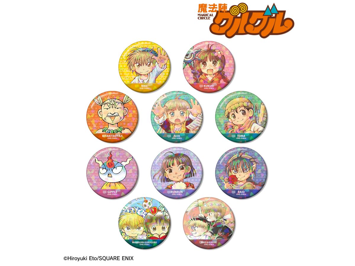 Mahoujin Guruguru: Trading Hologram Can Badge 1Box 10Pcs