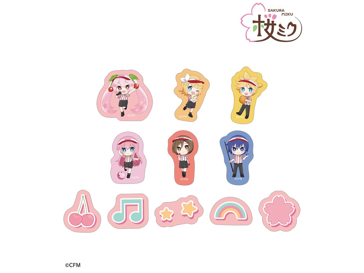 Hatsune Miku: Group Chibi Character Flake Sticker