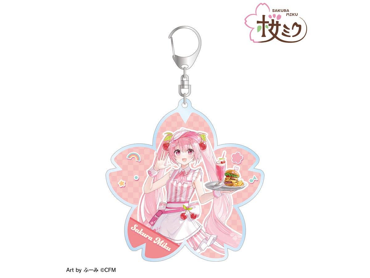 Hatsune Miku: Original Illustration Of Sakura Miku American Diner Ver. Art By Fuumi Big Acrylic Keychain