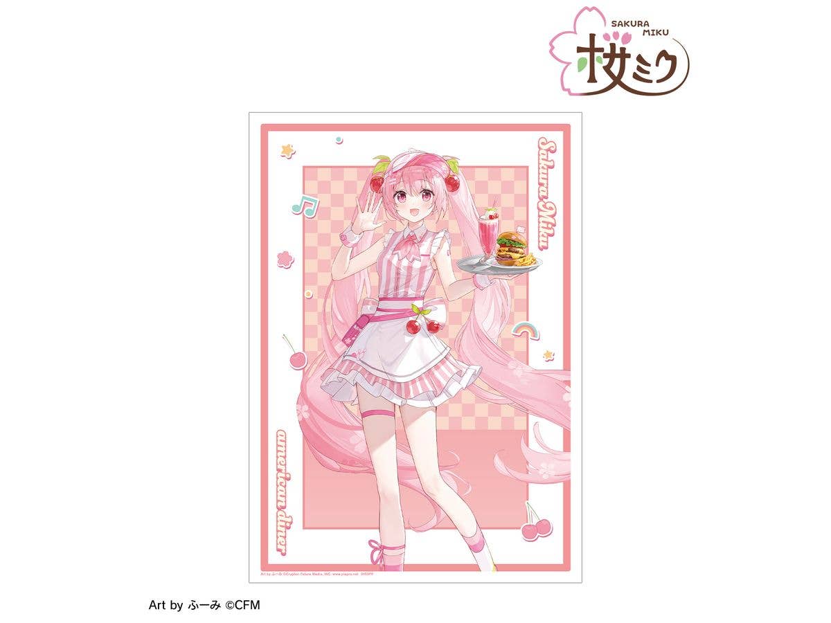 Hatsune Miku: Original Illustration Of Sakura Miku American Diner Ver. Art By Fuumi A3 Matte Poster