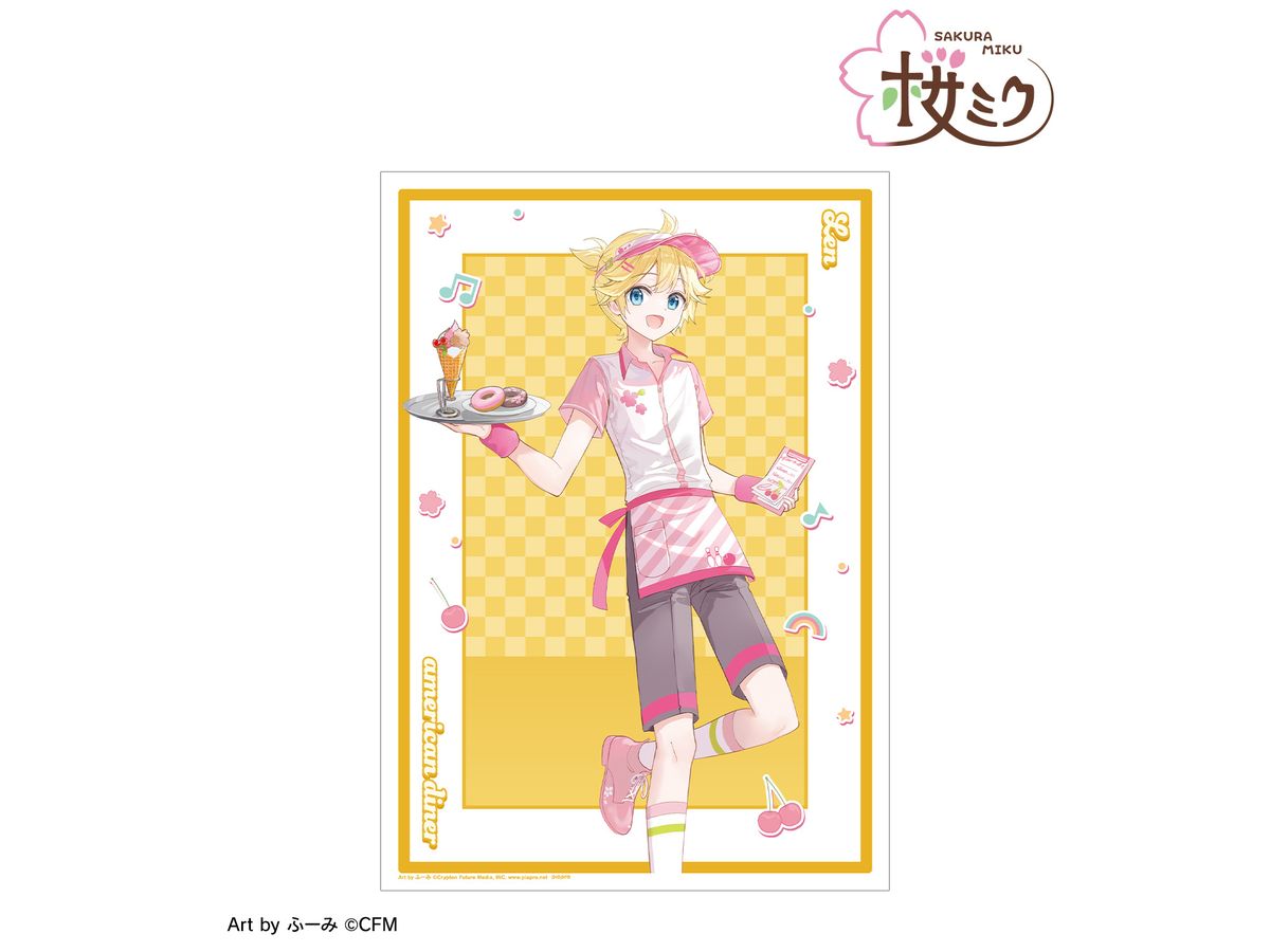 Hatsune Miku: Original Illustration Of Kagamine Len American Diner Ver. Art By Fuumi A3 Matte Poster