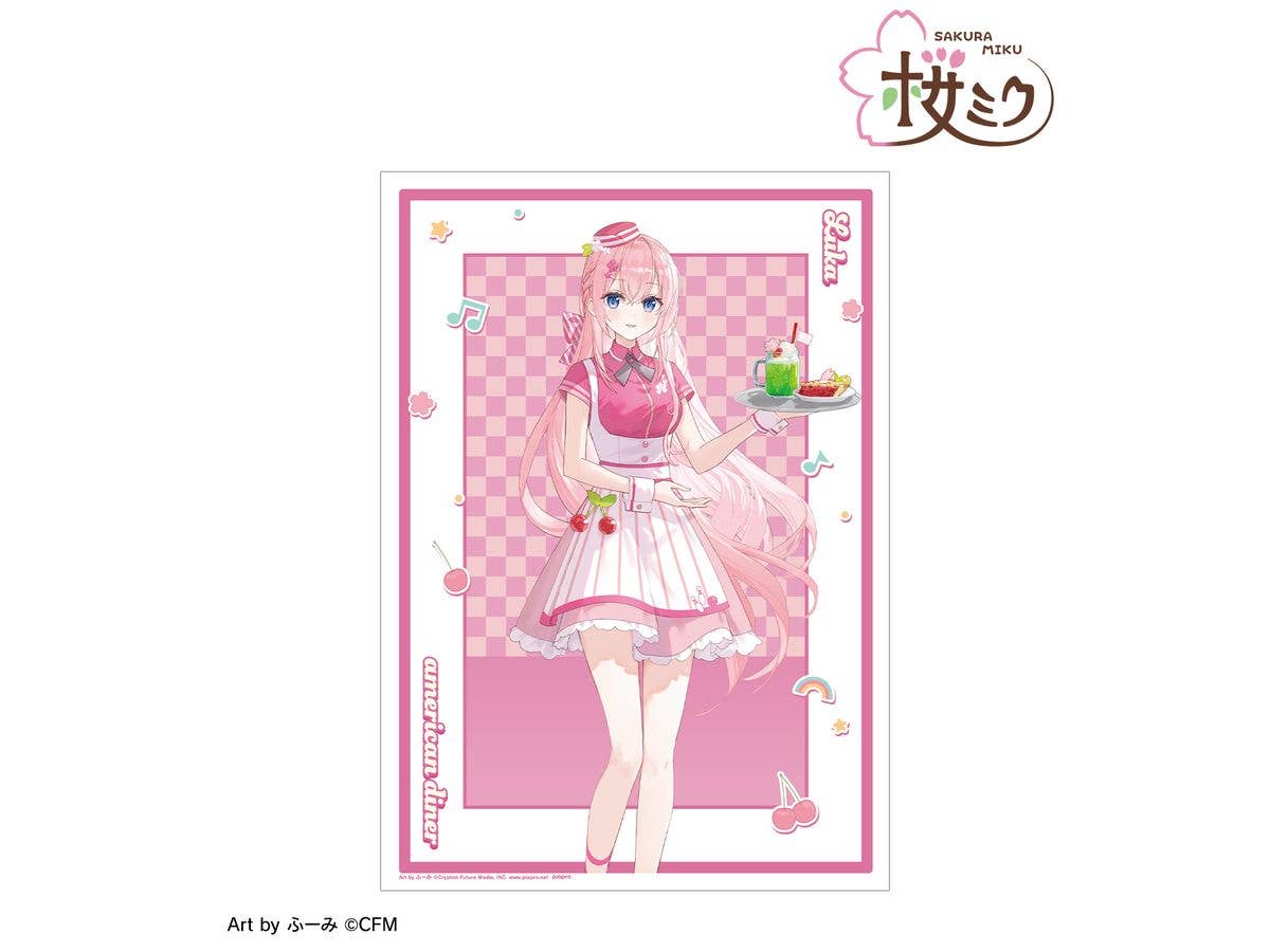 Hatsune Miku: Original Illustration Of Megurine Luka American Diner Ver. Art By Fuumi A3 Matte Poster