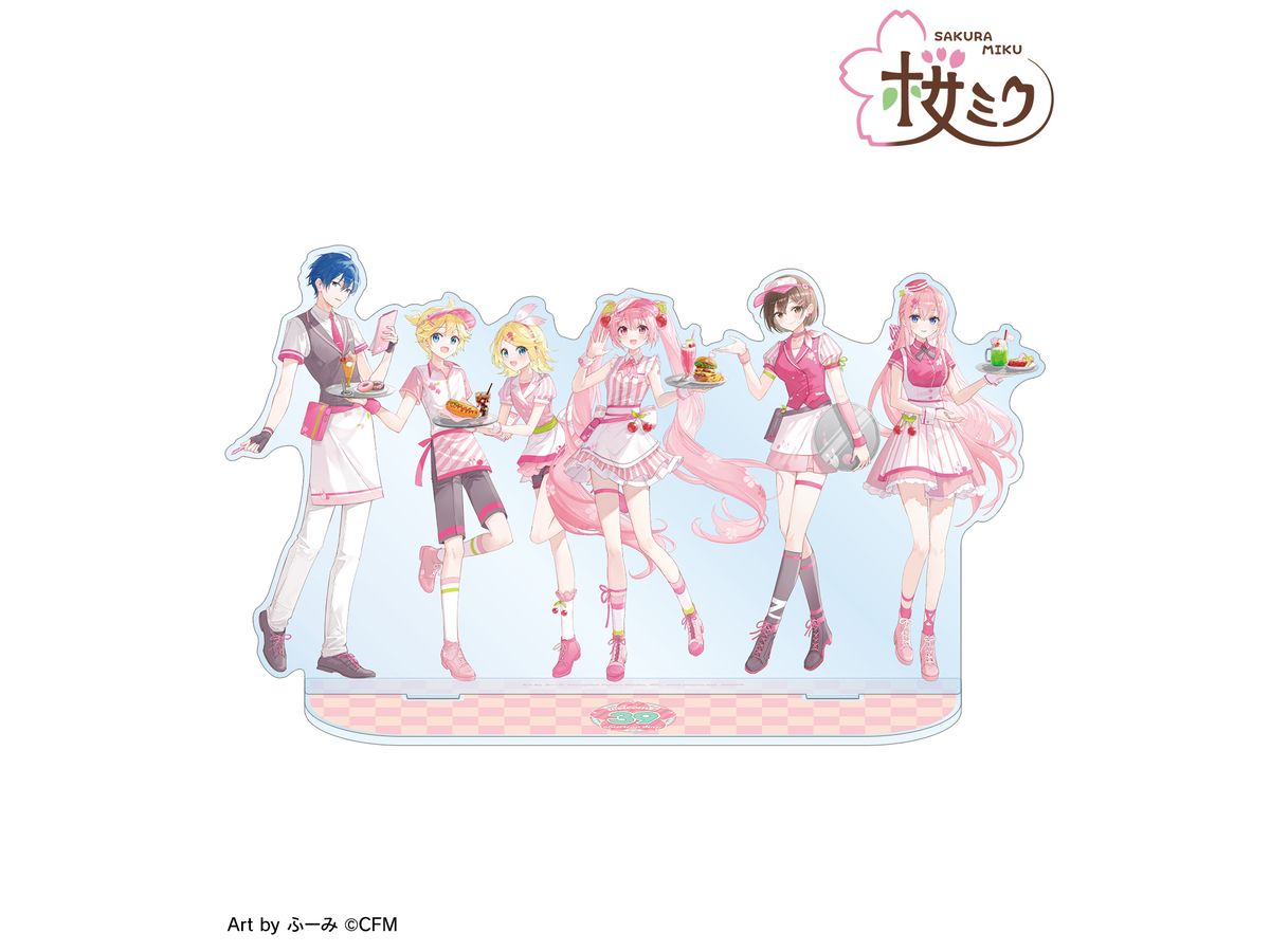 Hatsune Miku: Newly Drawn Group American Diner Ver. Art By Fuumi Big Acrylic Stand