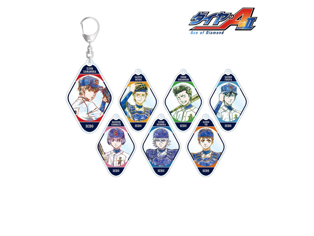Ace of Diamond act II: Trading Ani-Art Acrylic Keychain 1Box 7pcs