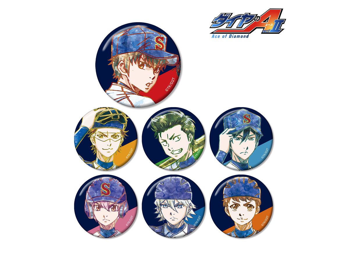 Ace of Diamond act II: Trading Ani-Art Can Badge 1Box 7pcs