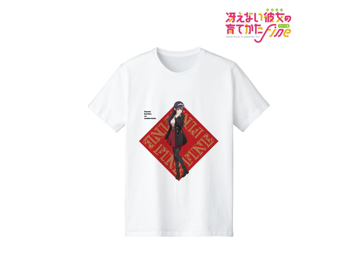 Saekano the Movie: Finale: Newly Drawn Illustration Utaha Kasumigaoka Valentine Ver. T-shirt: Men's (Size: XL)