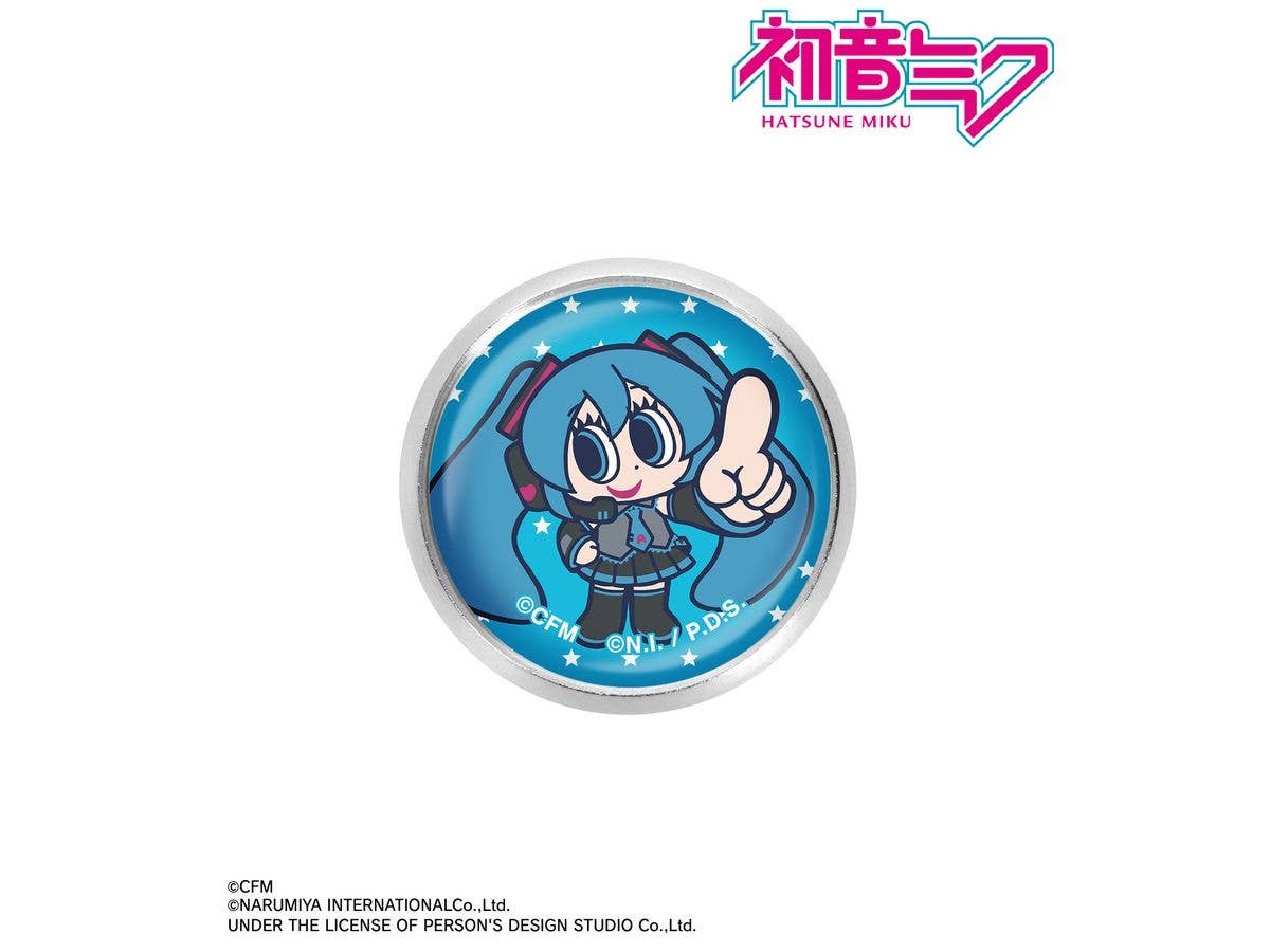 Hatsune Miku: Angel Blue Collaboration Original Hatsune Miku Glass Magnet Pin Badge