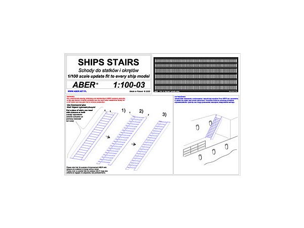 Ship stairs with anti-slip pattern