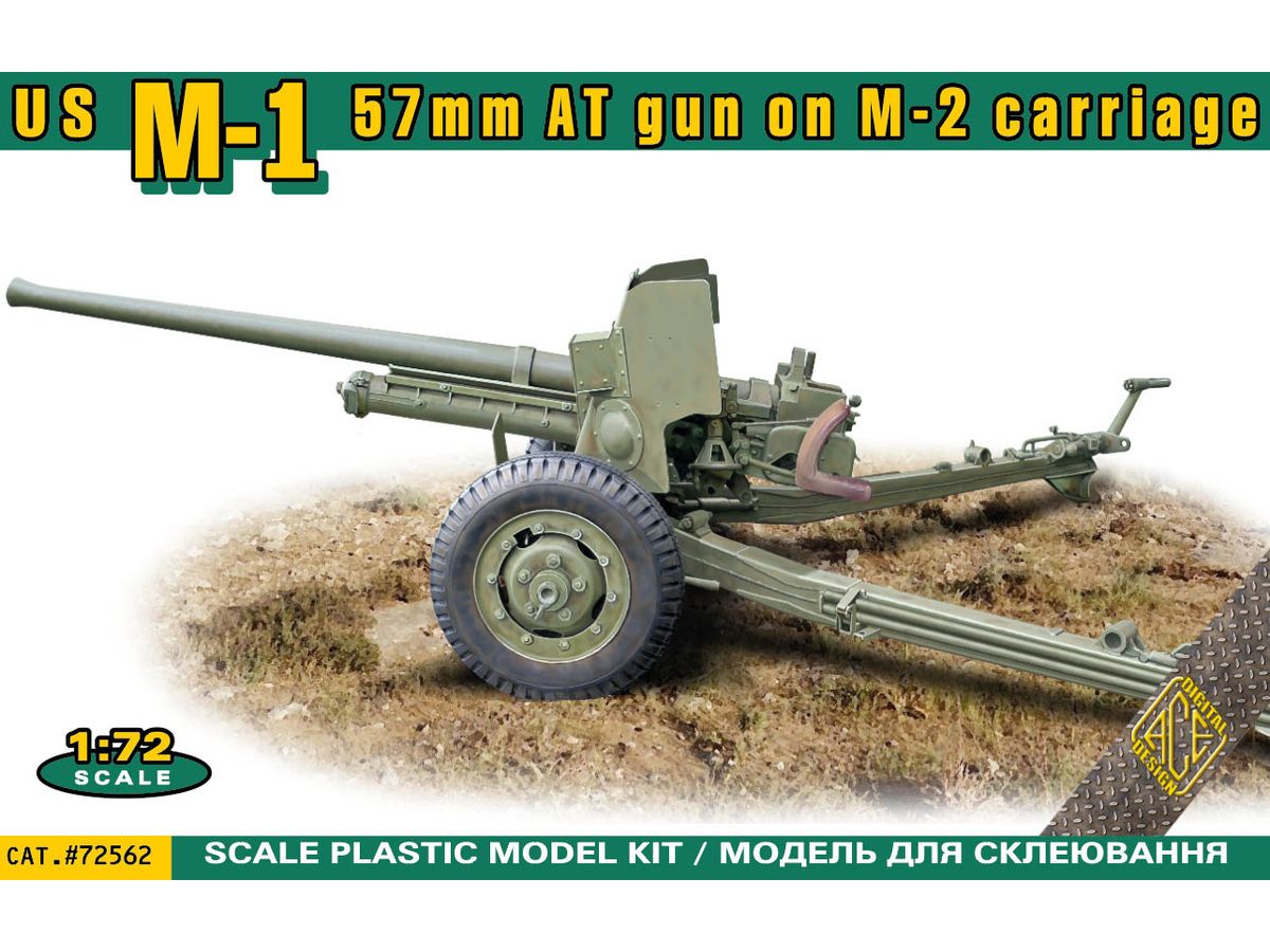 US M-1 57mm AT Gun on M-2 Carriage