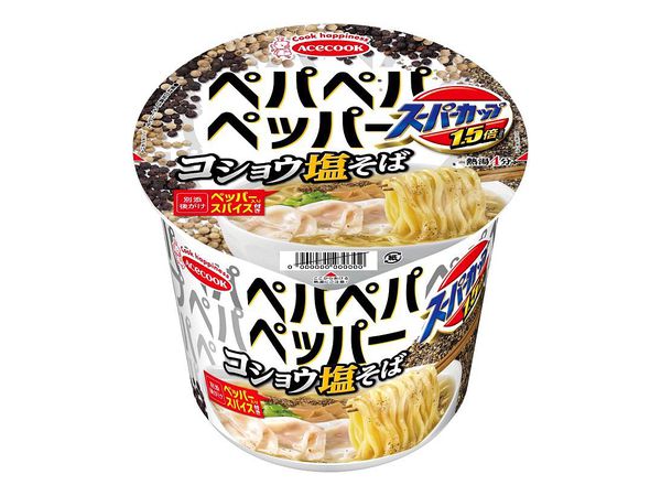 Acecook: Super Cup 1.5 times Pepa Pepa Pepper Salt Noodles 105g