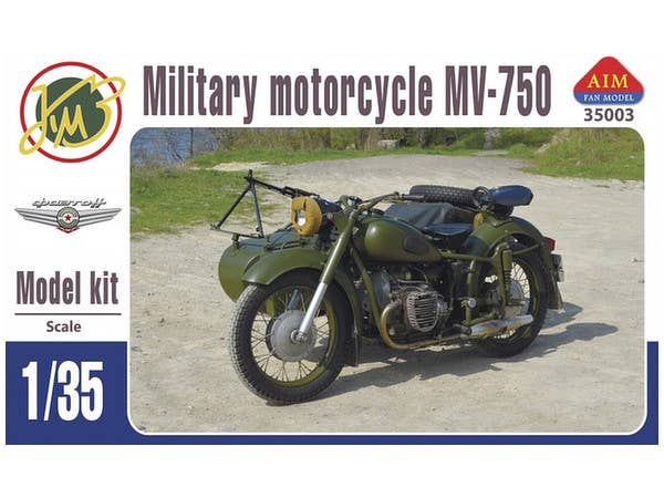 MV-750 Soviet Military Motorcycle with Sidecar