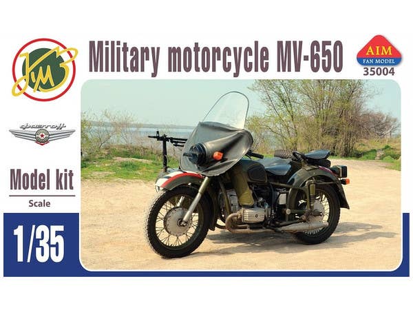 Soviet Military Motorcycle MV-650 with Sidecar