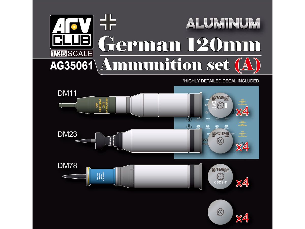 German Army 120mm Ammunition Set (A) Aluminum