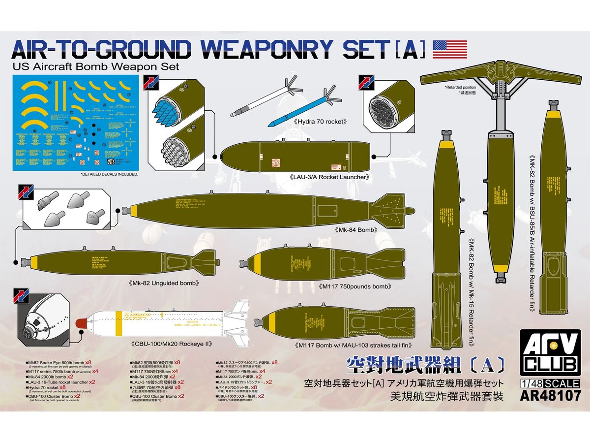 Air-to-Ground Weapon Set (A) US Air Force Bomb Set