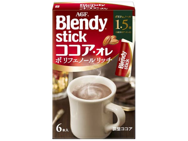 Blendy Stick Cocoa Au Lait Polyphenol-Rich (6pcs)