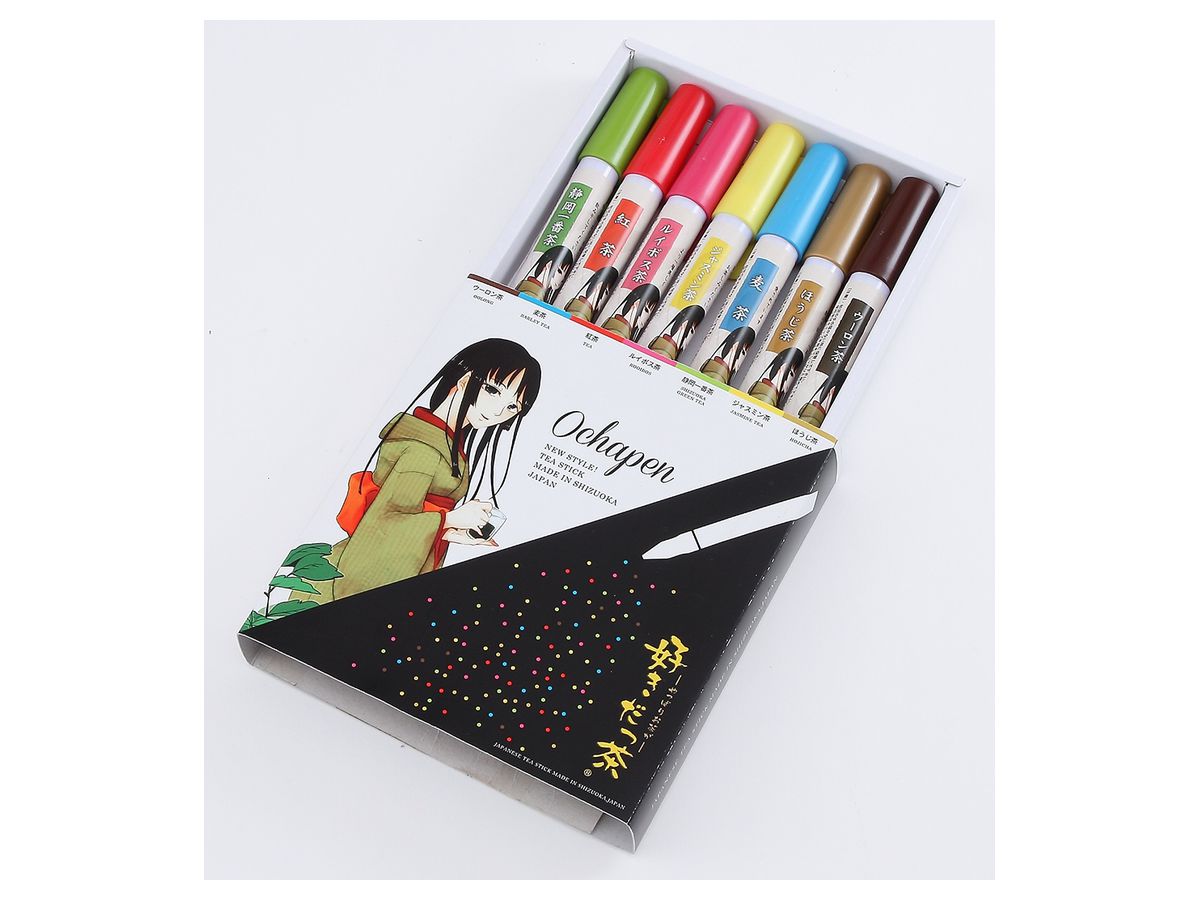 Pen Style Instant Tea "Sukida-cha" (Shizuoka, Black, Rooibos, Jasmine, Barley, Hojicha, Oolong)