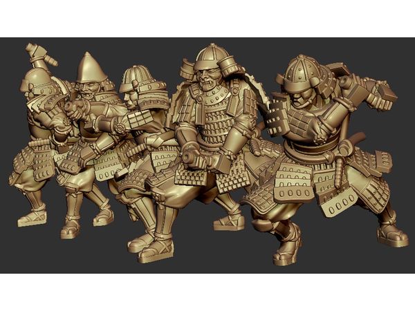 Mr & Mrs History The Sengoku Period Samurai Attack (Set Of 5, Etched Weapons Included)