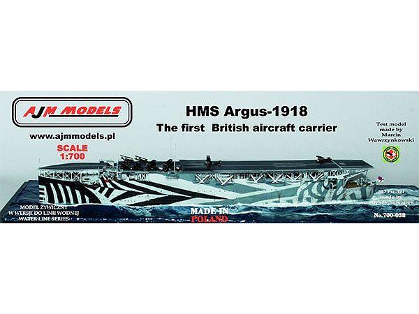 British Aircraft Carrier HMS Argus 4 types 16 aircraft included WW1
