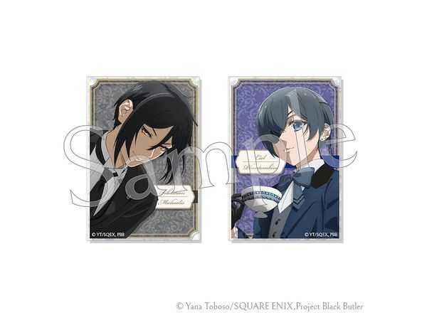 Kuroshitsuji / Black Butler -Boarding School Edition-: Hologram Acrylic Card Set 1.Sebastian Michaelis & Ciel Phantomhive