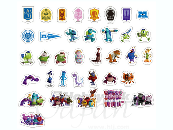 Monsters University Mini Sticker 1Box 8pcs