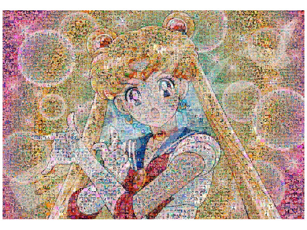 Jigsaw Puzzle Sailor Moon Mosaic Art 1000pcs (No.1000T-43 : 735mm x 510mm)