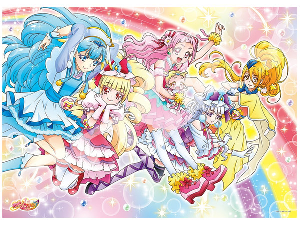 Jigsaw Puzzle Hugtto! PreCure: Everybody Jump 300 large pcs (No.300-L550 : 530mm x 380mm)