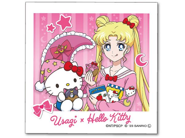 Sailor Moon Series x Sanrio Characters: Die-Cut Sticker Mini Usagi Tsukino x Hello Kitty