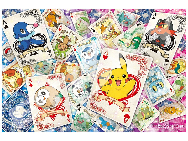 Jigsaw Puzzle Pokemon: Pokemon Playing Cards Art 1000pcs (No.1000-MG010 : 500mm x 750mm)