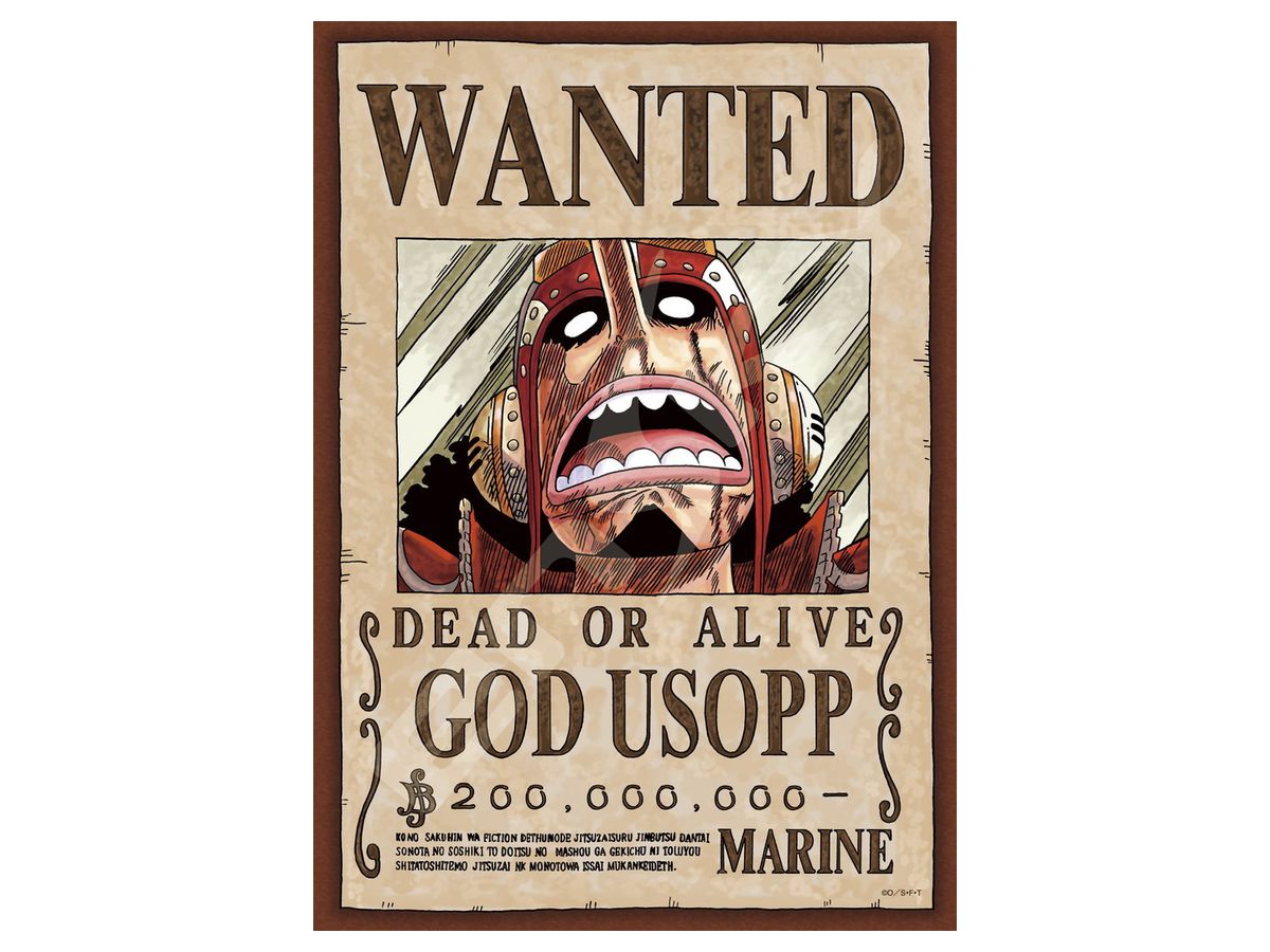 Jigsaw Puzzle One Piece: Wanted Poster Usopp 208pcs (No.208-037: 182mm x 257mm)