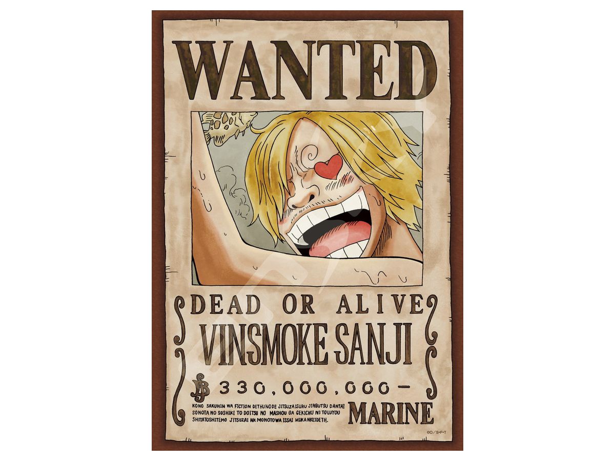 Jigsaw Puzzle One Piece: Wanted Poster Sanji 208pcs (No.208-038: 182mm x 257mm)