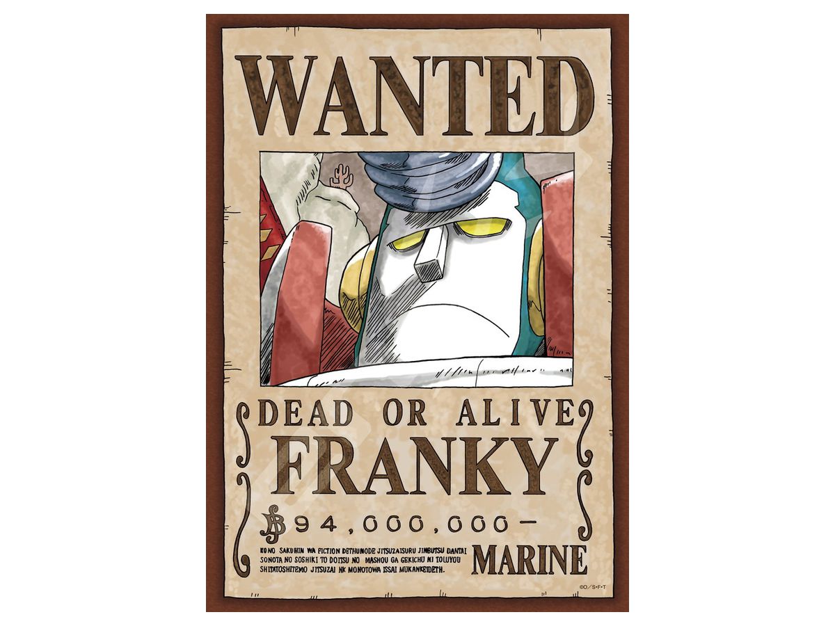 Jigsaw Puzzle One Piece: Wanted Poster Franky 208pcs (No.208-041: 182mm x 257mm)