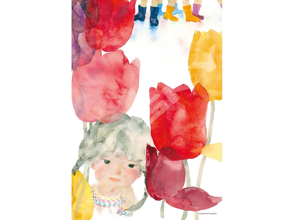 Jigsaw Puzzle Chihiro Iwasaki: Tulip And Girl 300pcs (No.300-3021: 380 x 260mm)