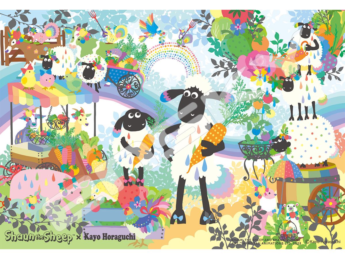 Jigsaw Puzzle Shaun the Sheep x Kayo Horaguchi: Shaun the Sheep x Kayo Horaguchi 1000pcs (No.1000T-390: 735 x 510mm)