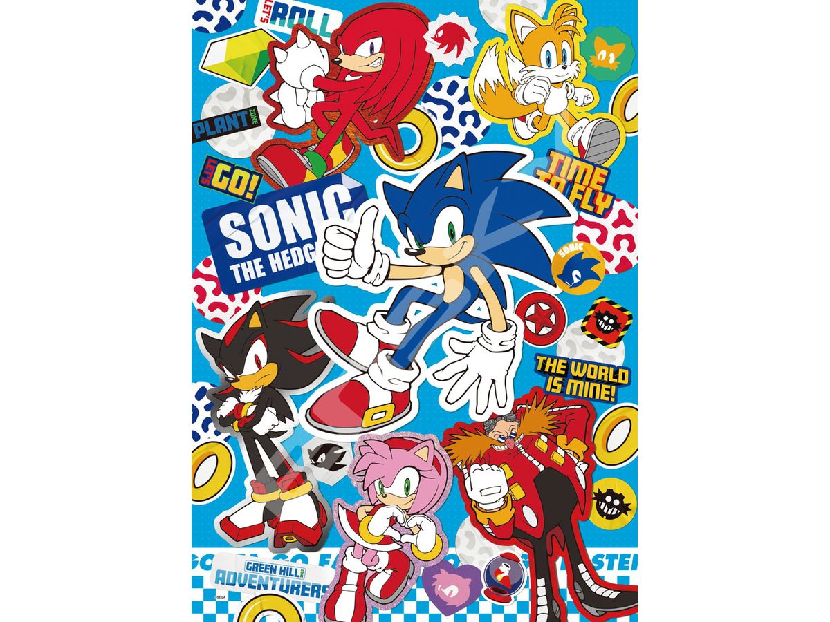 Jigsaw Puzzle Sonic the Hedgehog: Sticker Collection 500pcs (No.500-557: 530 x 380mm)