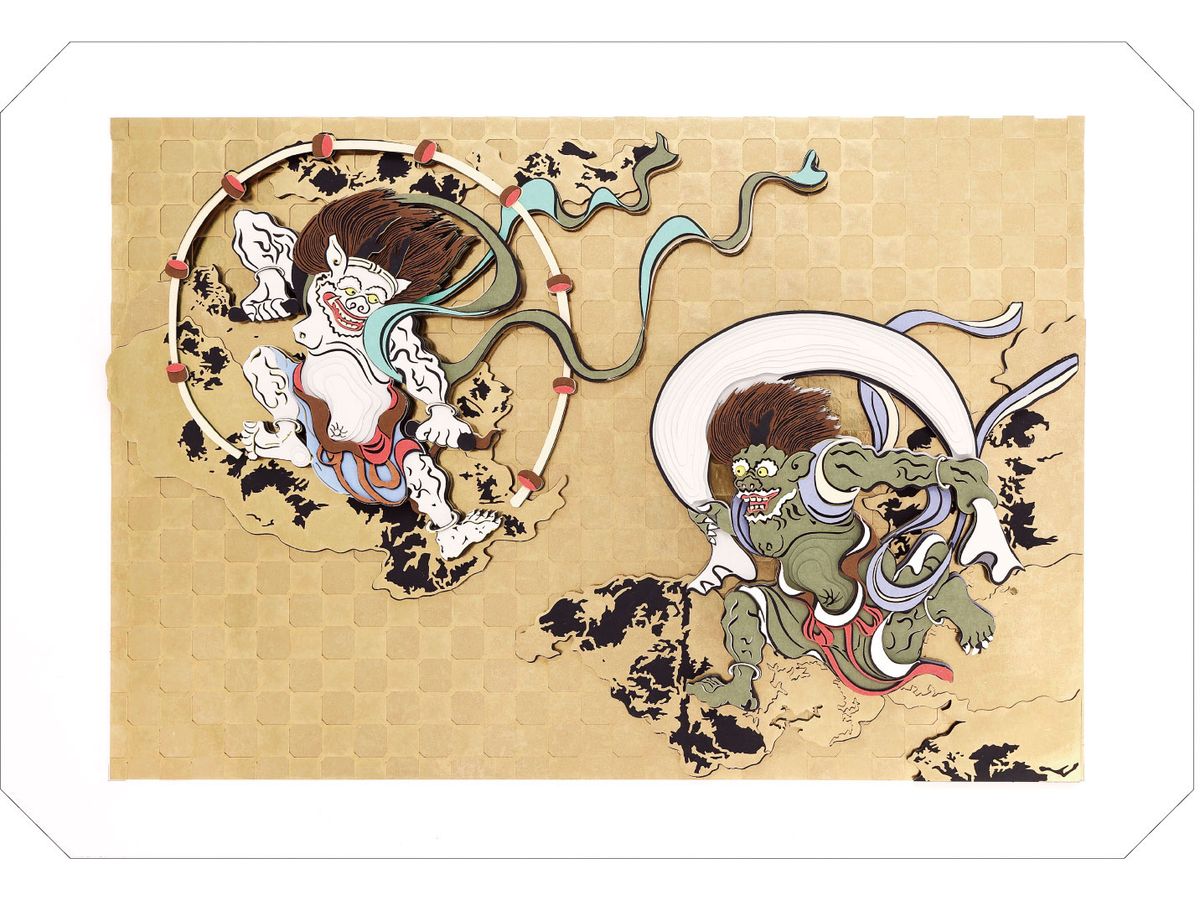 PAPER SHADOW ART PLUS SA-C03 Tawaraya Sotatsu Wind God and Thunder God Screens