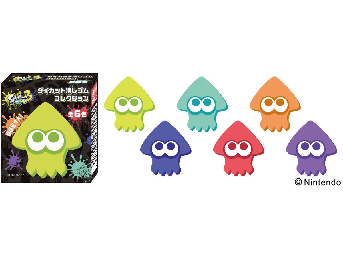 Splatoon 3: Die Cut Eraser Collection: 1Box (12pcs)