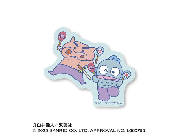 Crayon Shin-Chan x Sanrio Characters: Crayon Shin-Chan x Happy Danbui Ora's Friend Die-Cut Sticker Mini 2