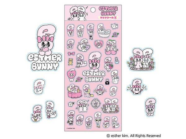 Esther Bunny: Clear Sticker .1