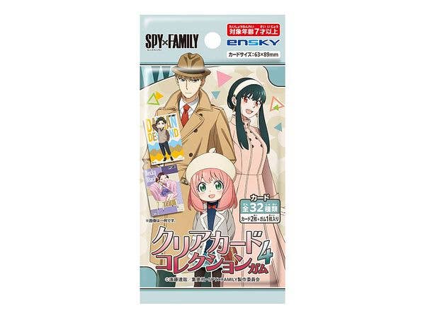 Tv Anime Spy x Family: Clear Card Collection Gum 4 1 Box 16Pcs