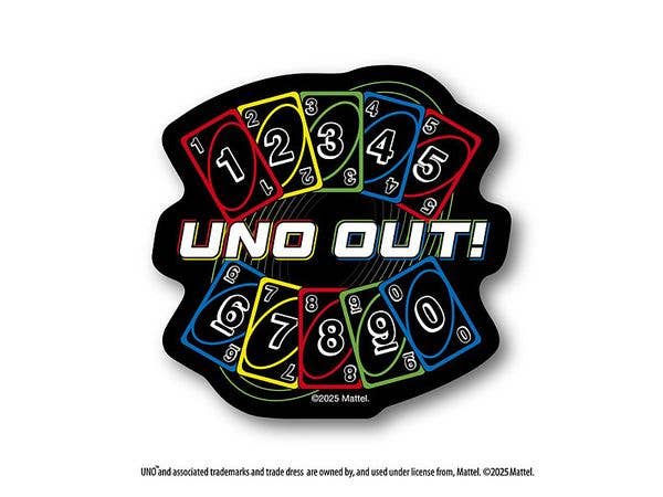 UNO: Die-Cut Sticker Mini UNO OUT!