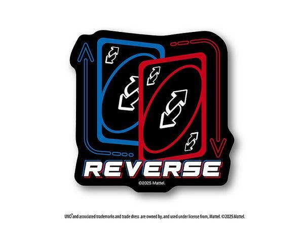 UNO: Die-Cut Sticker Mini REVERSE