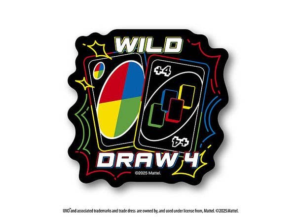 UNO: Die-Cut Sticker Mini WILD DRAW4