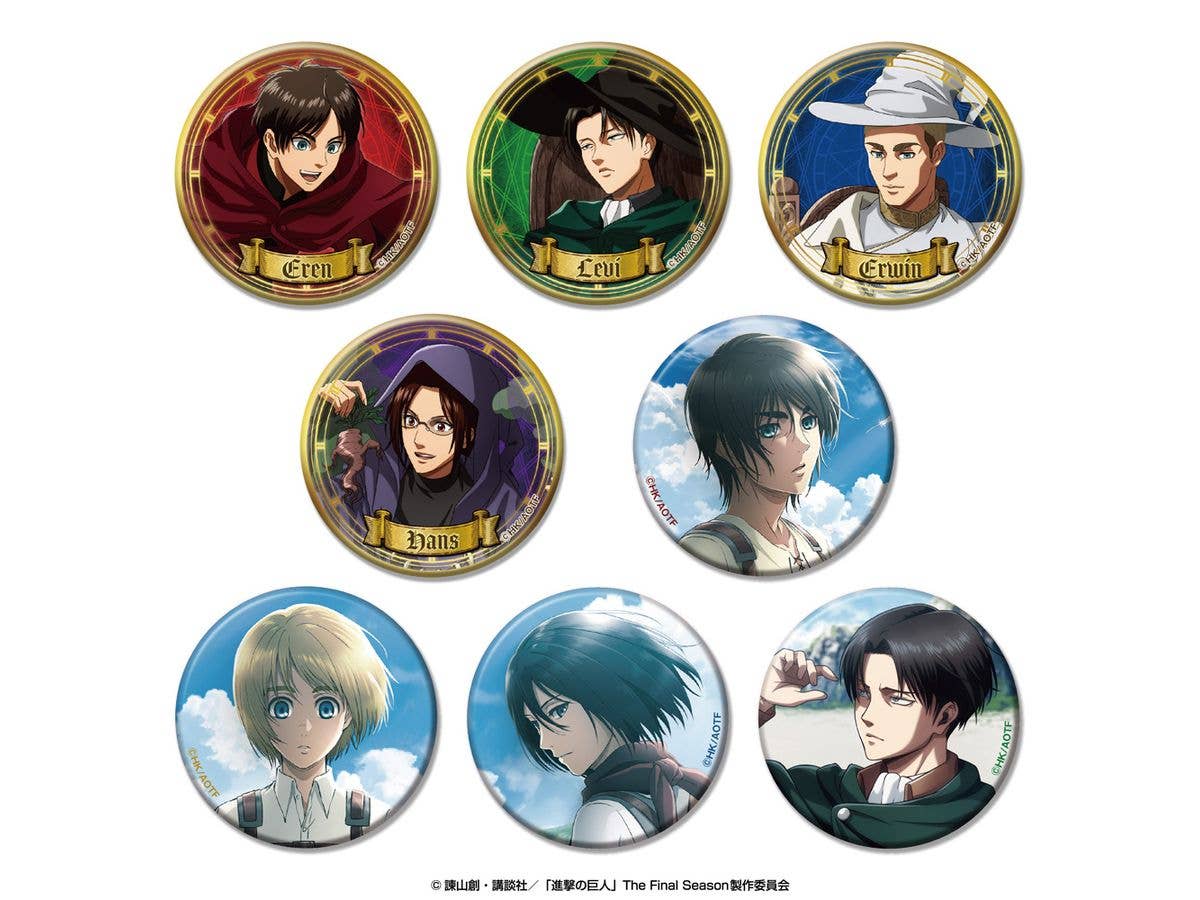 Tv Anime Attack On Titan: Glittery Can Badge Collection  1Box 8pcs