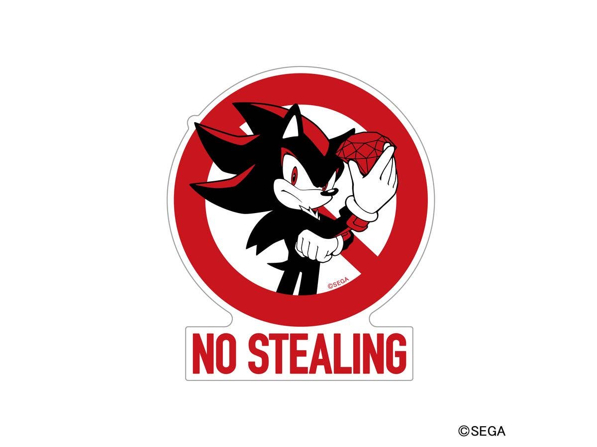 Sonic The Hedgehog: Caution Sticker 4