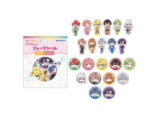 Colorful Peach: Flake Stickers - Happy & Angry Series