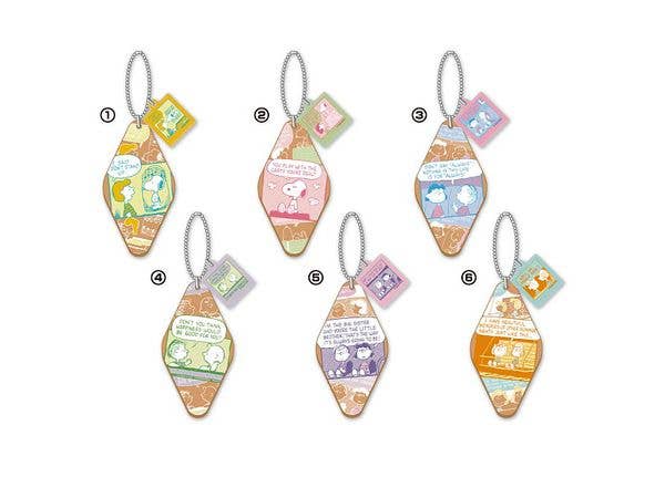 Peanuts: Wooden Plate Keychains: 1Box (6pcs)
