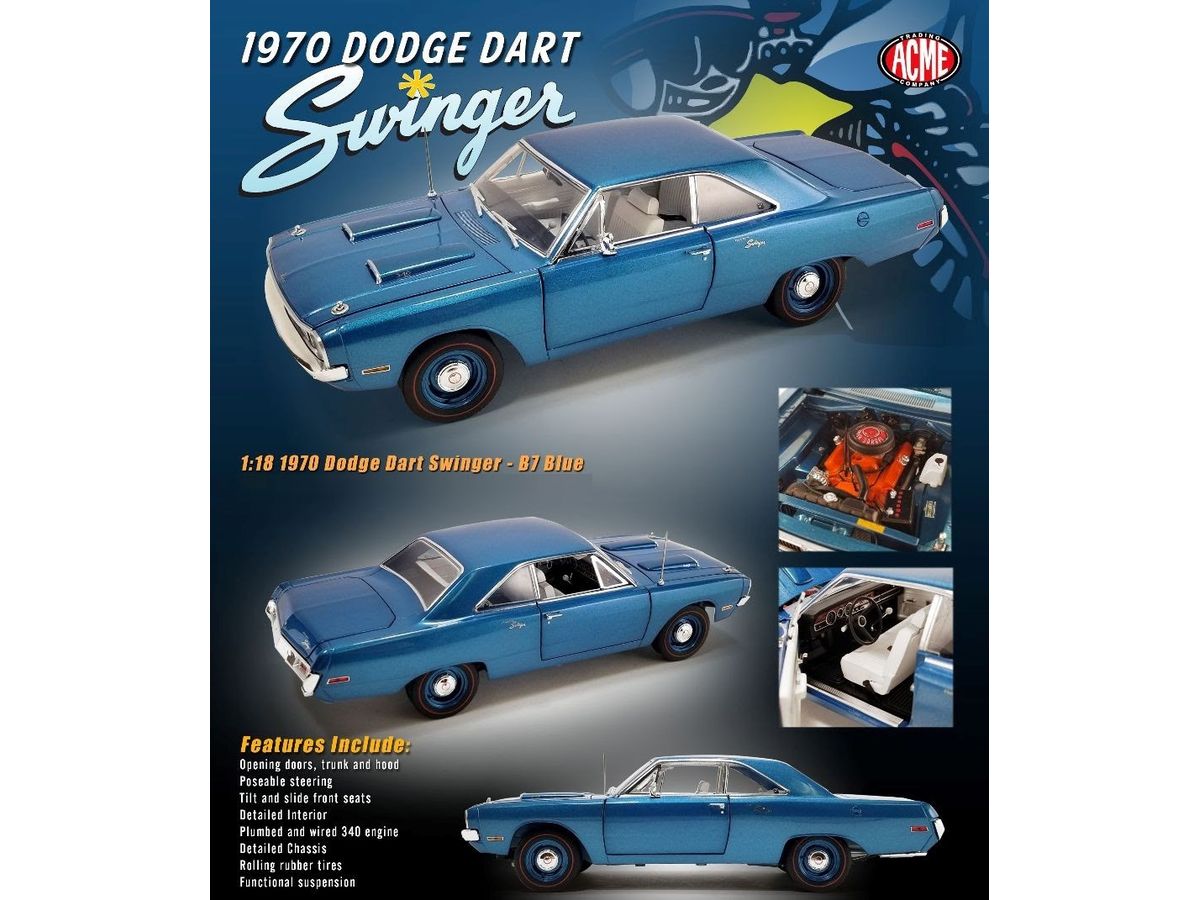 ACME 1970 Dodge Dart Swinger - B7 Blue